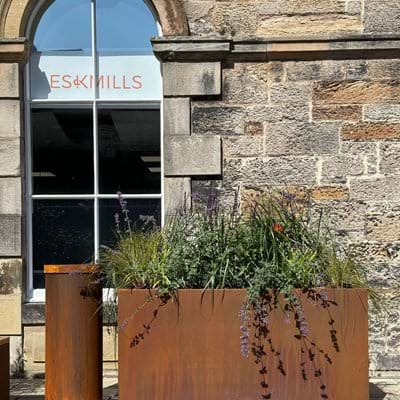 Corten Steel Style Fibreglass Planters